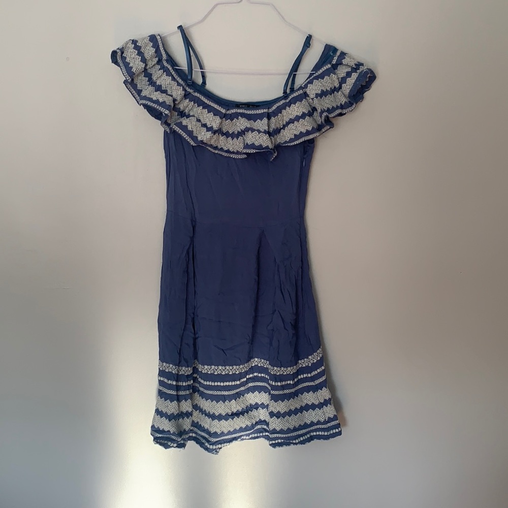 Blue Peasant Dress